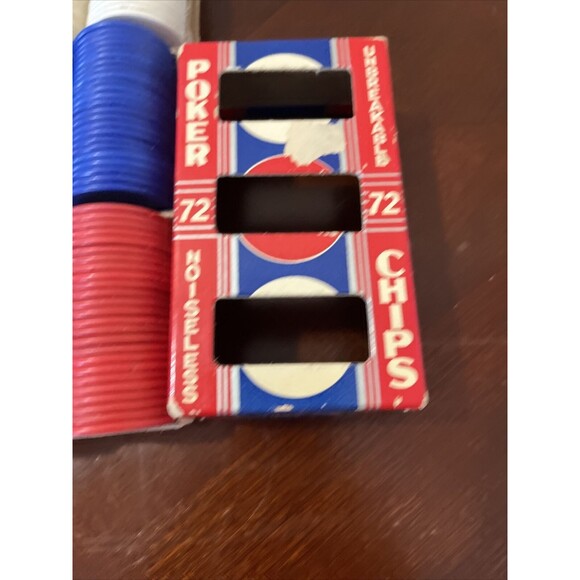 Lot of 3 Boxes Vintage Poker Chips Unbreakable Noiseless 72 Assorted - Picture 4 of 4